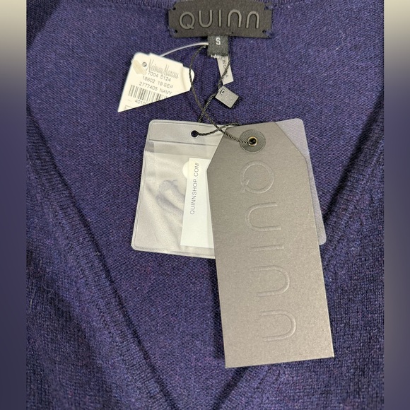 Quinn Sweater Dress Women’s Small Wool Cashmere Belted Long Sleeve Purple NWT - Picture 6 of 7